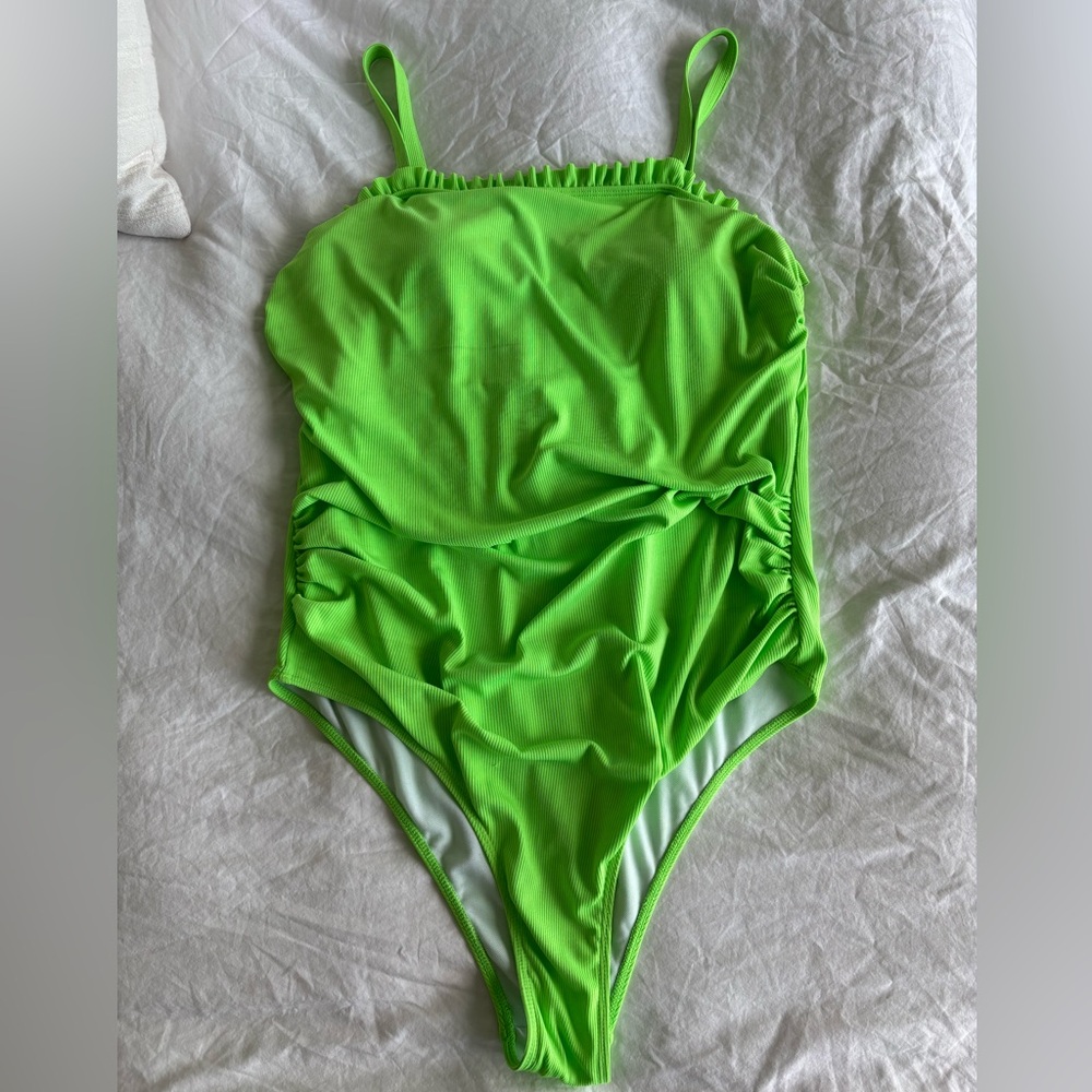 Neon Green One Piece Swimsuit 2xl